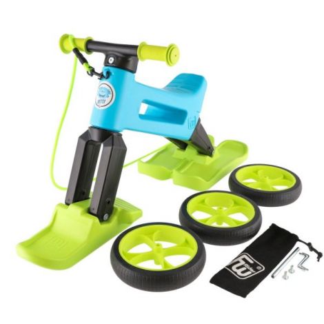 Bicicleta copii 2-5 ani, fara pedale, Funny Wheels Rider Supersport Yetti In Blue Lime, FUNNY WHEELS RIDER 8595557516569 - imagine 22